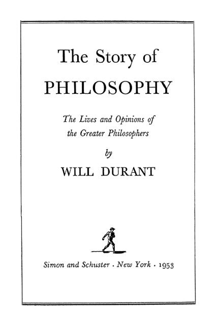 THE STORY OF PHILOSOPHY2 The Lives and Opinions