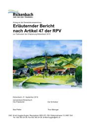 Erläuternder Bericht nach Artikel 47 der RPV - Rickenbach ZH ...