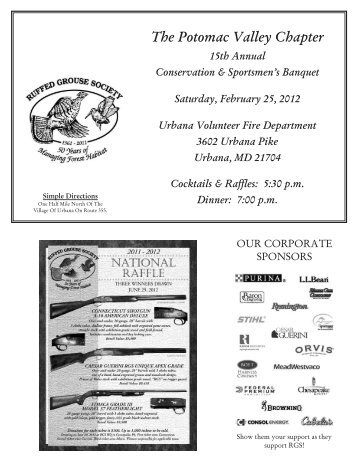 The Potomac Valley Chapter - Ruffed Grouse Society