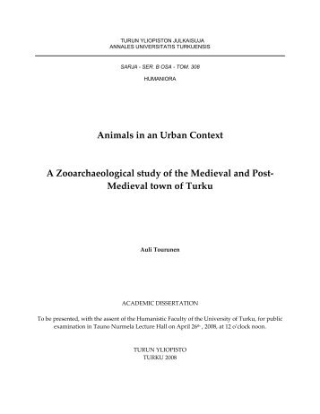 Animals in an Urban Context A Zooarchaeological study of ... - Doria