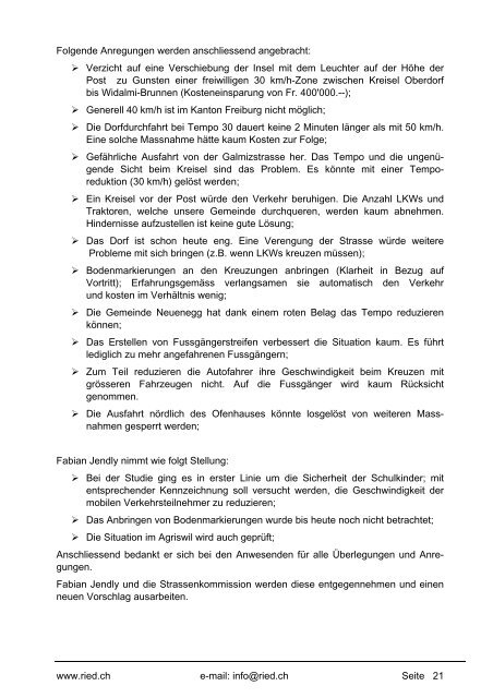 Bericht der Finanzkommission - Gemeinde Ried b. Kerzers