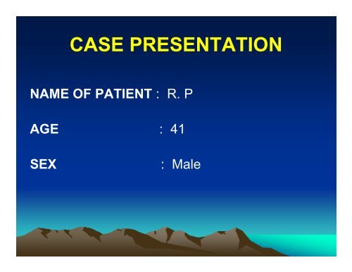 A Medley of Clinical and Radiological Case Presentations