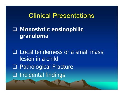 A Medley of Clinical and Radiological Case Presentations