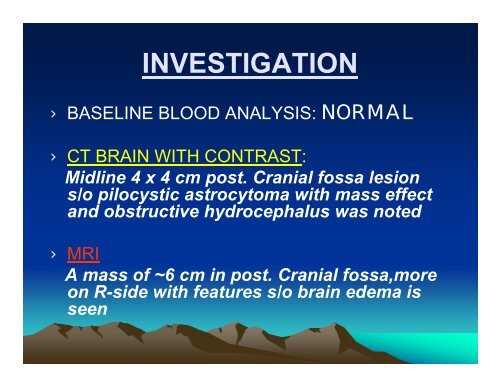 A Medley of Clinical and Radiological Case Presentations