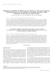 Radiolarian assemblages of Middle and Late Jurassic to early Late ...