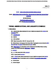 terms, abbreviations, and linguistic symbols - David Steinberg's ...