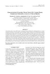 Characterization of Cucumber Mosaic Virus (CMV) Causing Mosaic ...