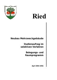 3 Raumprogramm - Gemeinde Ried b. Kerzers