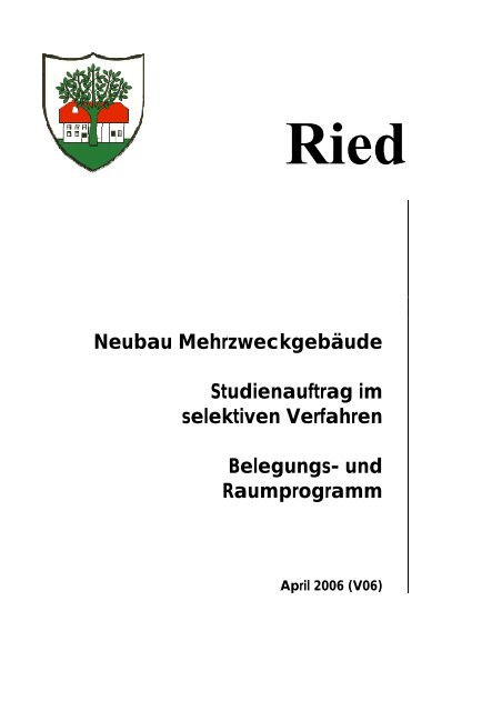 3 Raumprogramm - Gemeinde Ried b. Kerzers