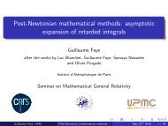 Post-Newtonian mathematical methods: asymptotic expansion of ...