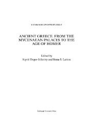 ancient greece: from the mycenaean palaces to the age of homer