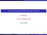 POST-NEWTONIAN METHODS AND APPLICATIONS - IHES