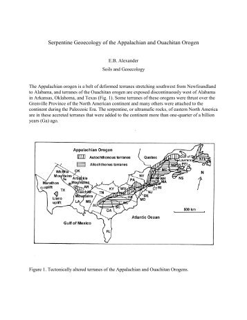 Serpentine Geoecology of the Appalachian and Ouachitan Orogen