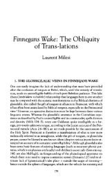 Finnegans Wake: The Obliquity of Trans-lations - The Ohio State ...