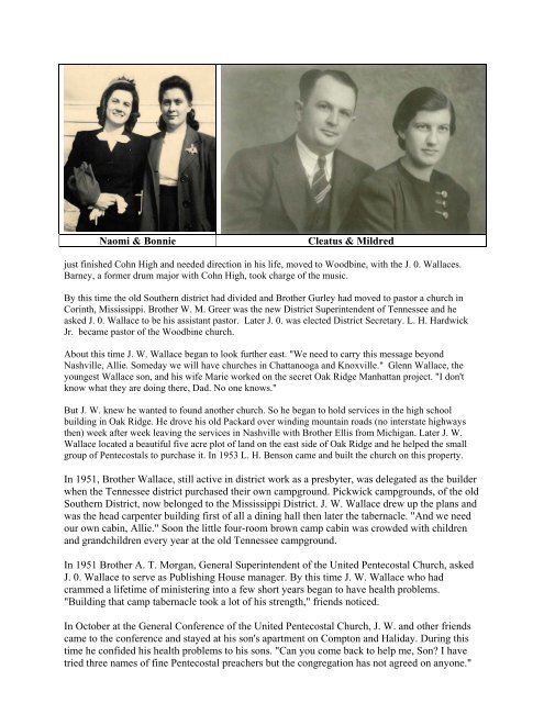 Memories of Wallace Heritage - Official website of Rev. JO Wallace