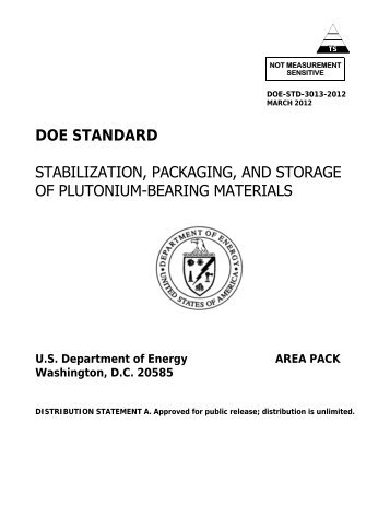 DOE-STD-3013-2012 - The Office of Health, Safety and Security ...