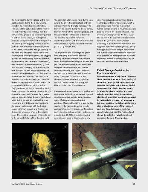 Surface and Corrosion Chemistry of PLUTONIUM - Federation of ...