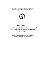 ISAAR(CPF): International Standard Archival Authority Record for