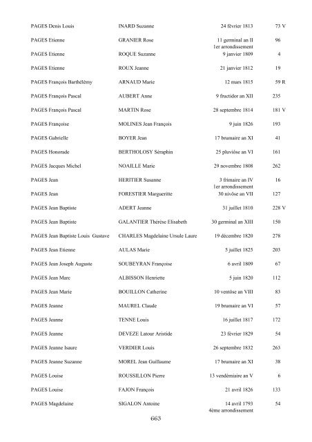 table des mariages 1792-1832