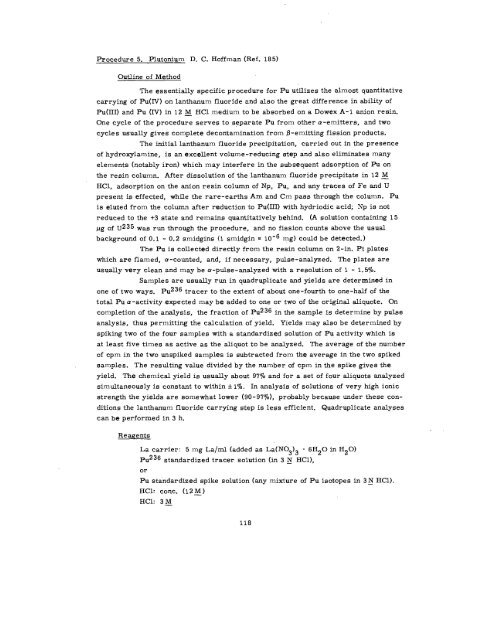 THE RADIOCHEMISTRY OF PLUTONIUM - Sciencemadness.org