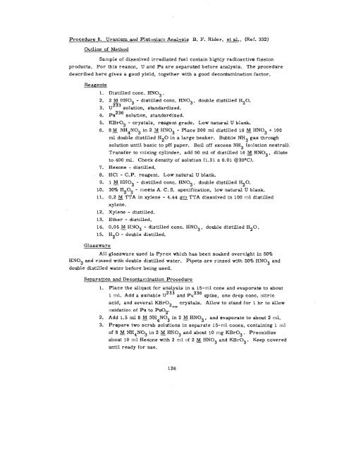 THE RADIOCHEMISTRY OF PLUTONIUM - Sciencemadness.org