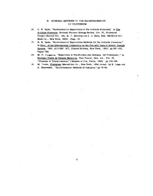 THE RADIOCHEMISTRY OF PLUTONIUM - Sciencemadness.org