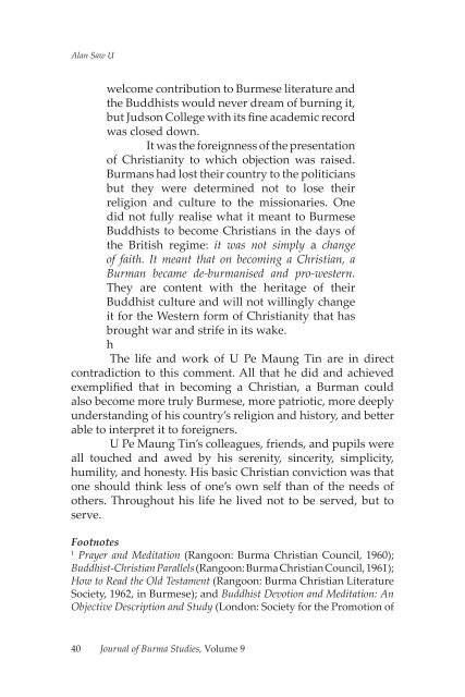 The Journal of Burma Studies - Northern Illinois University
