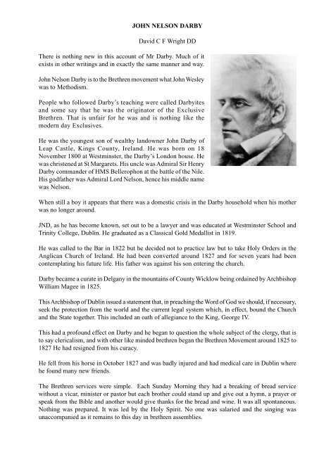 10 John Nelson Darby Christian Moral Net