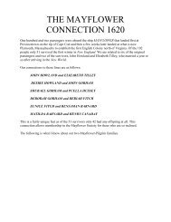 THE MAYFLOWER CONNECTION 1620 - BillPutman