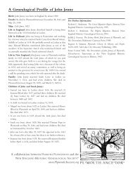 A Genealogical Profile of John Jenny - Plimoth Plantation