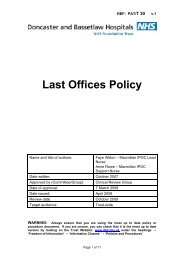 Last Offices Policy - Doncaster and Bassetlaw Hospitals NHS ...