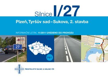 Silnice I/27 Plzeň, Tyršův sad–Sukova, 2. stavba - Ředitelství silnic a ...