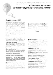 Rapport annuel 2009 - Rikiko