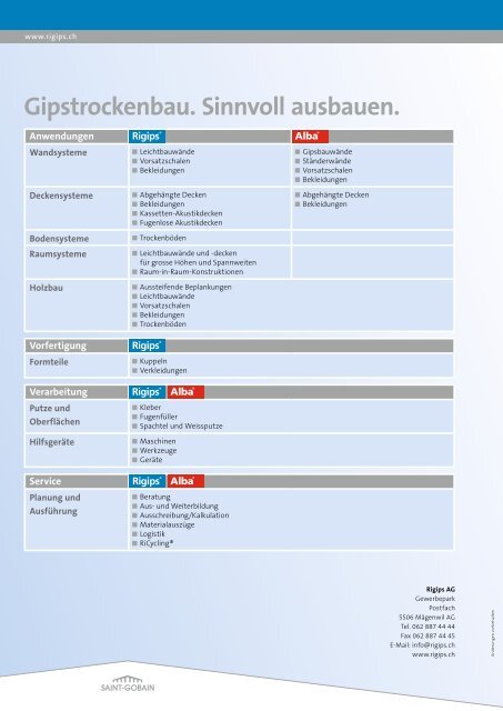 Alba®balance - Rigips