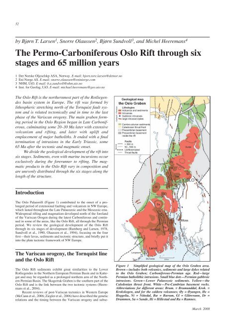 The Permo-Carboniferous Oslo Rift through six stages ... - Episodes