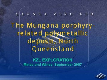 The Mungana Deposit - Sydney Mineral Exploration Discussion Group