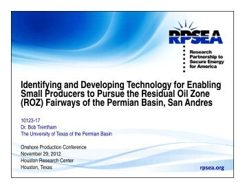 Identifying and Developing Technology for Enabling - Rpsea