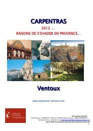 CARPENTRAS Ventoux - Office de Tourisme de Carpentras
