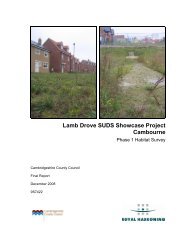 Lamb Drove - Habitat Survey 2008.pdf - Cambridgeshire County ...