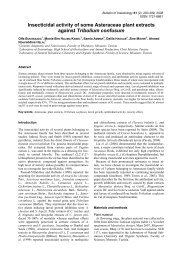 Insecticidal activity of some Asteraceae plant extracts against ...