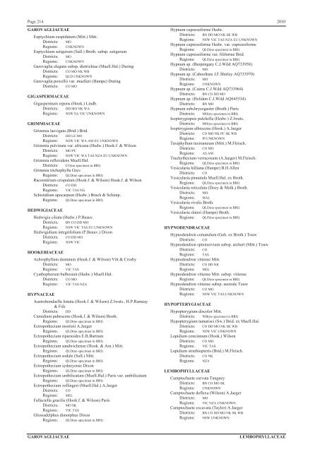 Census of the Queensland Flora 2010 - Department of Environment ...