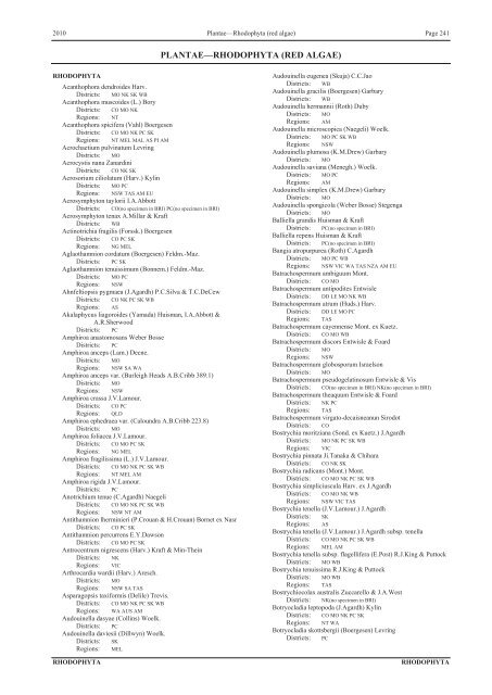 Census of the Queensland Flora 2010 - Department of Environment ...