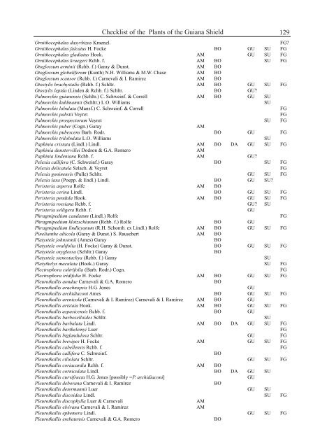 Checklist of the Plants of the Guiana Shield - Department of Botany ...