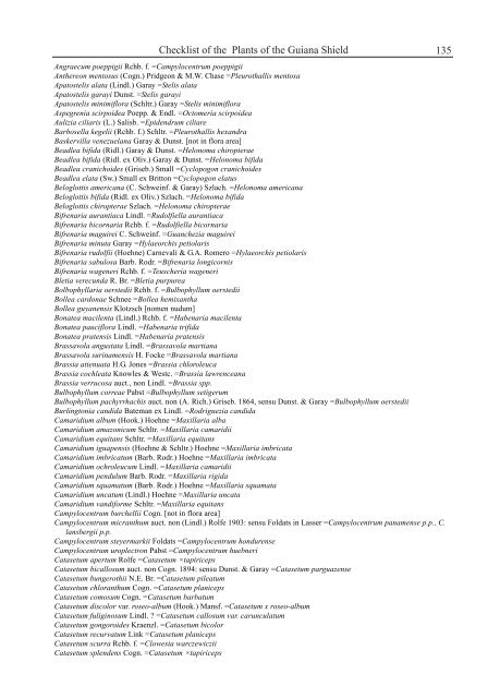 Checklist of the Plants of the Guiana Shield - Department of Botany ...