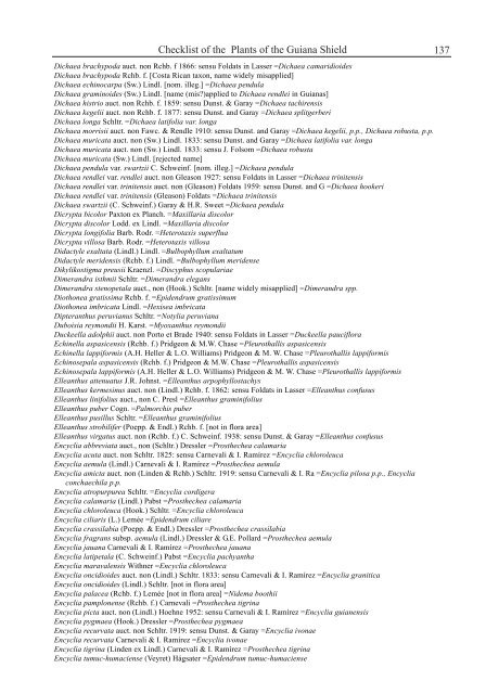 Checklist of the Plants of the Guiana Shield - Department of Botany ...