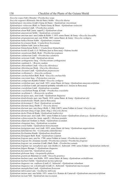 Checklist of the Plants of the Guiana Shield - Department of Botany ...