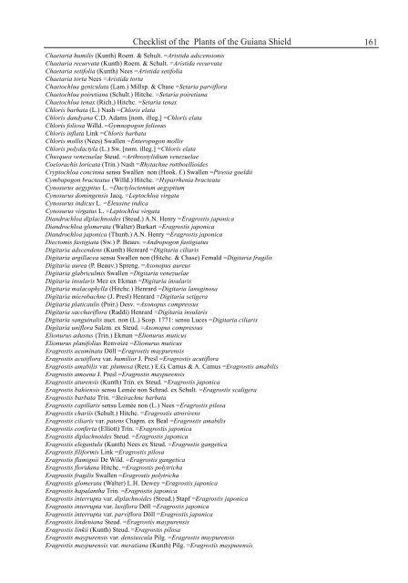 Checklist of the Plants of the Guiana Shield - Department of Botany ...