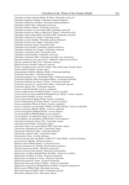 Checklist of the Plants of the Guiana Shield - Department of Botany ...