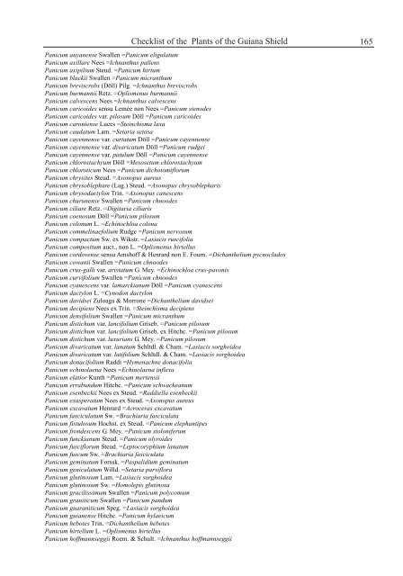 Checklist of the Plants of the Guiana Shield - Department of Botany ...