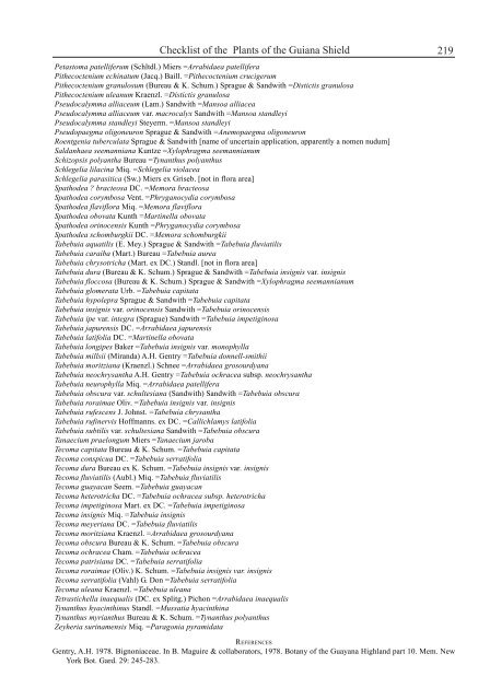 Checklist of the Plants of the Guiana Shield - Department of Botany ...